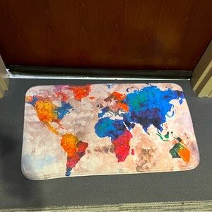 Colorful World Map Doormat